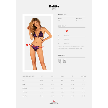 Bikinis Bikini in Lila BALITTA Bademode von Obsessive Dessous Swimwear Reizwäsche