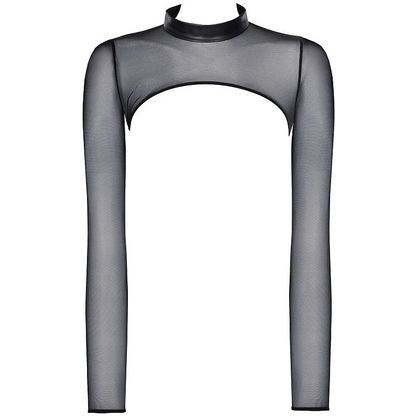 Clubwear Bluse in Schwarz aus weichem transparentem Tüll V-9170 von Axami Dessous Clothing Reizwäsche