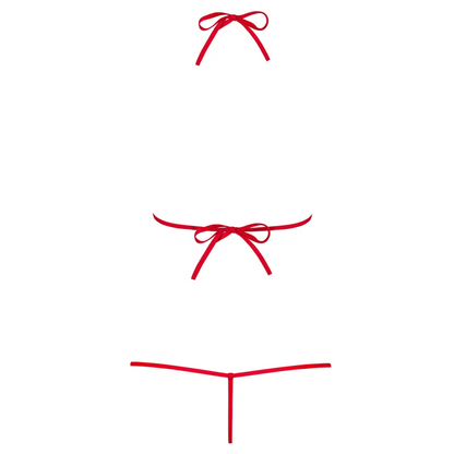 Body & Stringbody in Rot oder Schwarz LUIZA Teddy Riemchen-Body von Obsessive Dessous Lingerie Reizwäsche