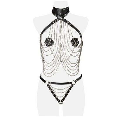 Erotiksets erotisches Kettenset Harness 3-teilig mit Zierketten von Grey Velvet Dessous Erotic Clothing Reizwäsche
