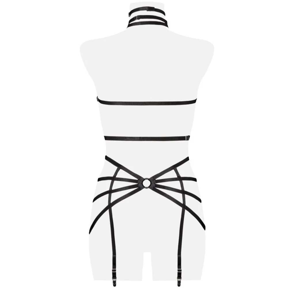 Erotiksets Harness Set mit Strapsgürtel 3-teilig von Grey Velvet Dessous Lingerie Reizwäsche